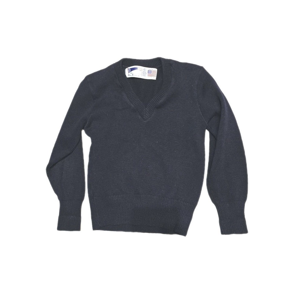 Vintage Boys  School Apparel  Acrylic  Sweater  Size 12 Knit Navy Blue